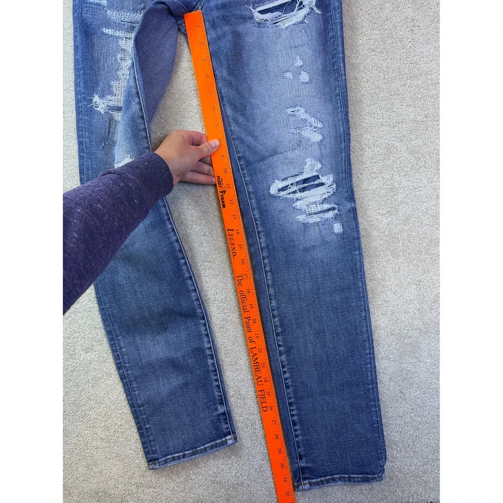 American Eagle Slim Jeans Mens 30x32 Blue Distressed Next Level Airflex Thrashed